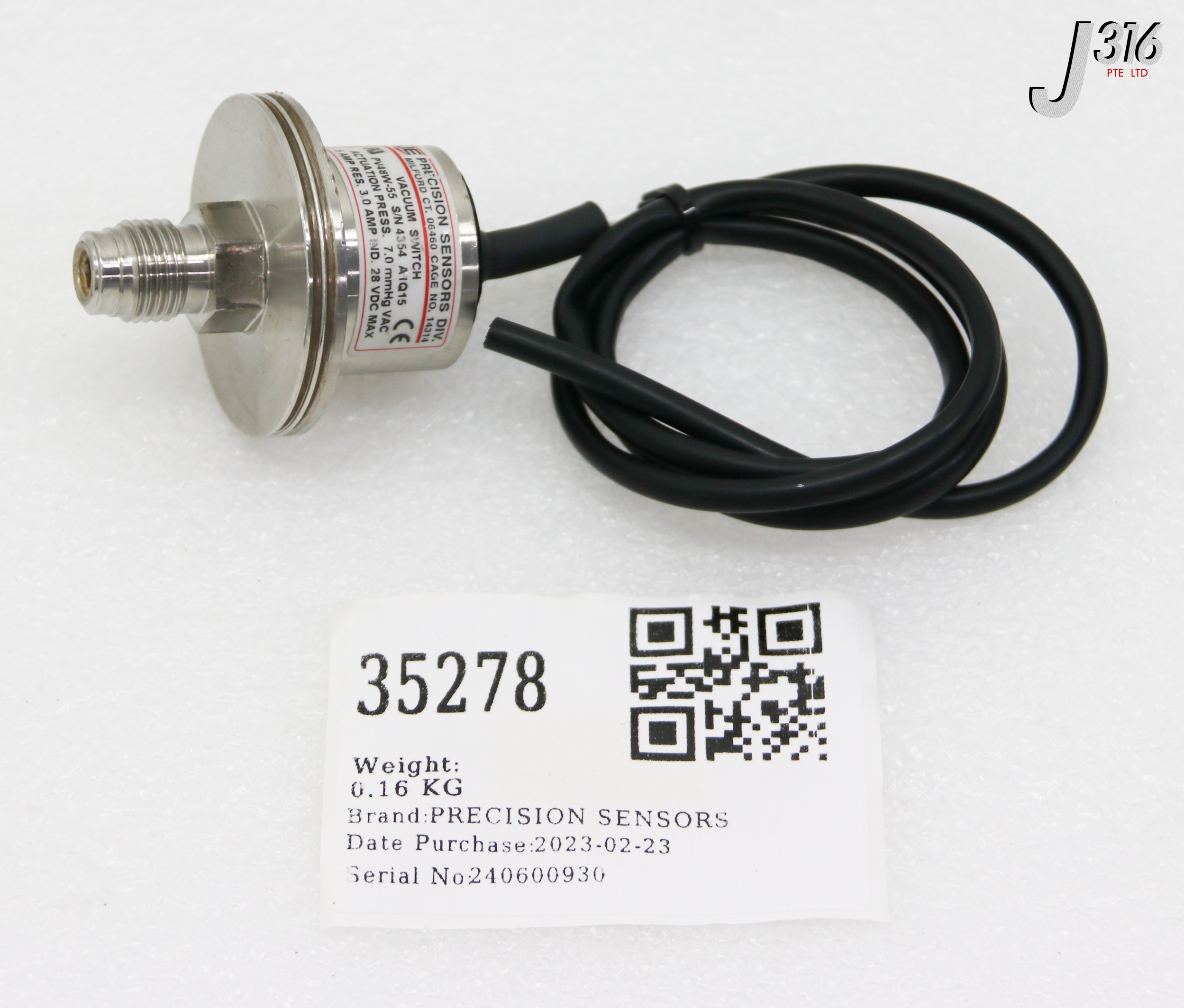 35278 PRECISION SENSORS VACUUM SWITCH, 5.0MMHG VAC PV48W-55 | eBay